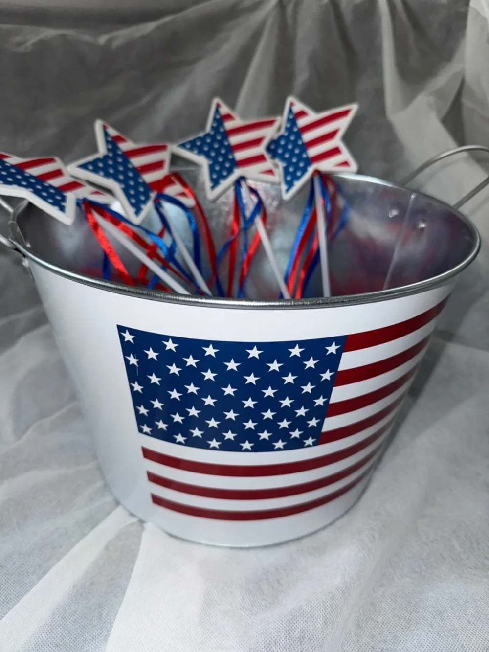 Patriotic 4th of July/Memorial Day American Flag Party Bucket Summer BUNDLE